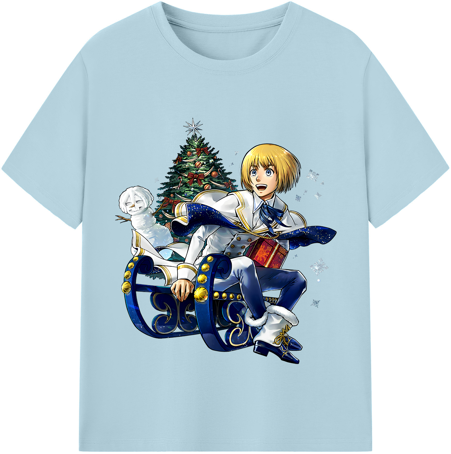 （画像用） 進撃の巨人 アルミン·アルレルト Attack on Titan Armin Arlert 綿100％半袖Tシャツ（フロントプリント）